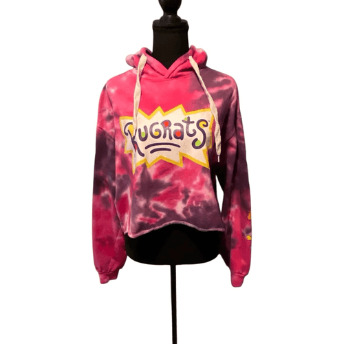 Nickelodeon Rugrats Women’s Tie Dye L/S Short Waist Hoodie/Sweatshirt - Image 1