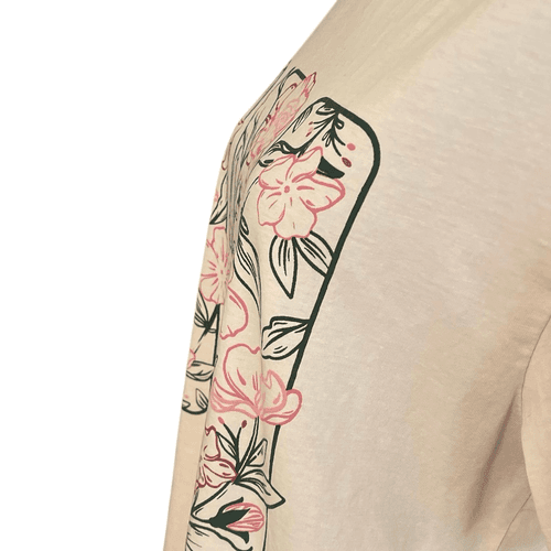 Infinity Apparel Women’s Flowered T-Shirt - Thumbnail 3