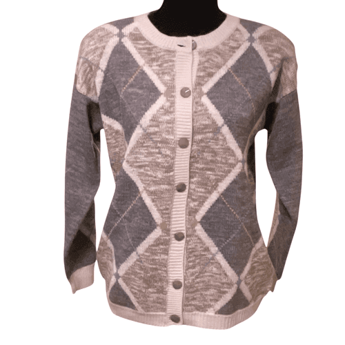 Dana Scott Fall Collection Vintage 90’s Women’s Argyle Cardigan Sweater - Image 1