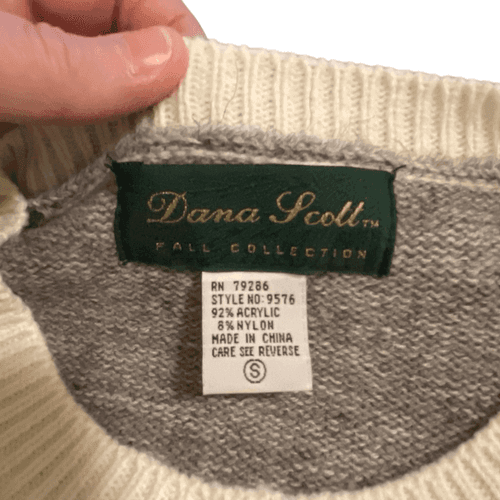 Dana Scott Fall Collection Vintage 90’s Women’s Argyle Cardigan Sweater - Thumbnail 10
