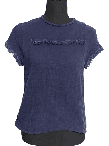 Rungolee Vintage Women’s Cap Sleeve Fringed Top - Thumbnail 2