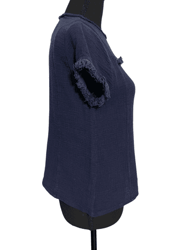 Rungolee Vintage Women’s Cap Sleeve Fringed Top - Thumbnail 4
