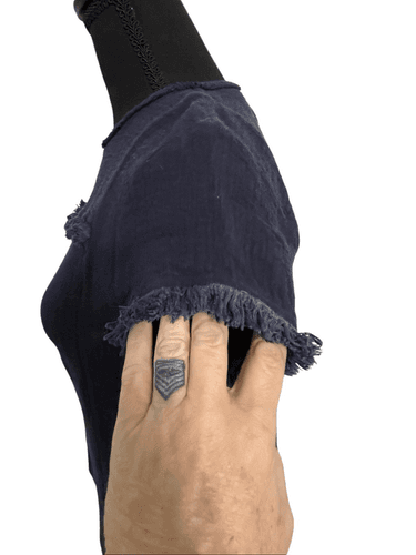 Rungolee Vintage Women’s Cap Sleeve Fringed Top - Thumbnail 6