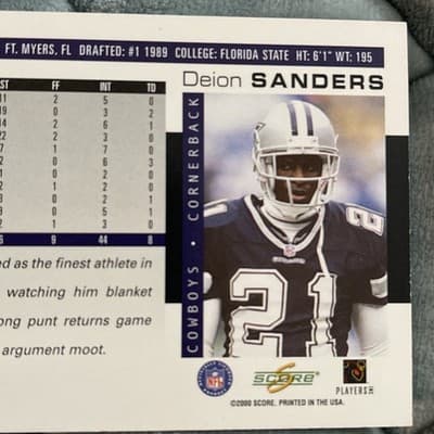 2000 Score - Deion Sanders #220 - Thumbnail 4