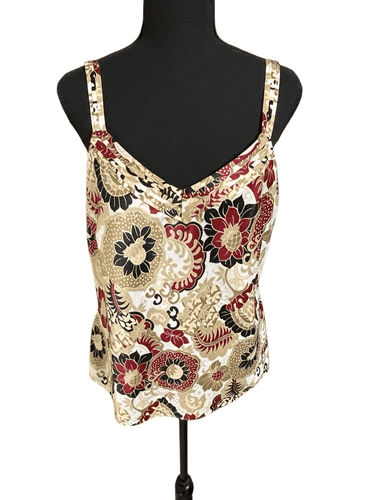 Ann Taylor Fitted Camisole/Tank Top Sweetheart Inspired V-Neck Silk Like Top siz - Thumbnail 2