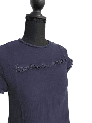 Rungolee Vintage Women’s Cap Sleeve Fringed Top - Thumbnail 3