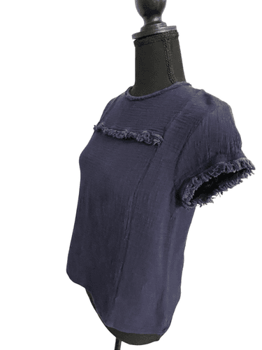 Rungolee Vintage Women’s Cap Sleeve Fringed Top - Thumbnail 5
