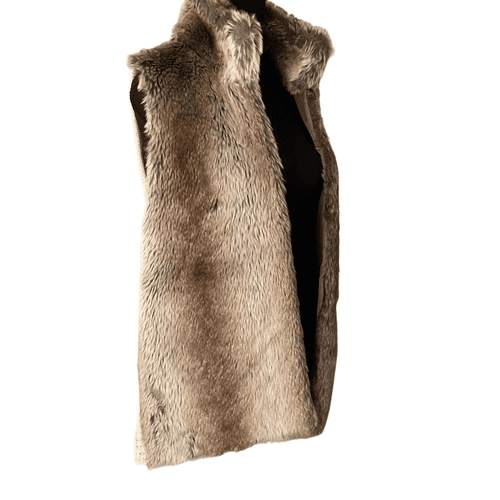 89th & Madison Vegan Fur/Knitted Vest - Thumbnail 3