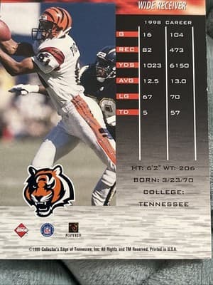 1999 Collector's Edge Fury - Carl Pickens #109 - Thumbnail 3
