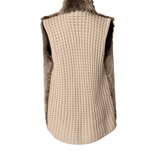 89th & Madison Vegan Fur/Knitted Vest - Thumbnail 6