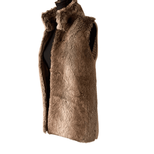 89th & Madison Vegan Fur/Knitted Vest - Thumbnail 4