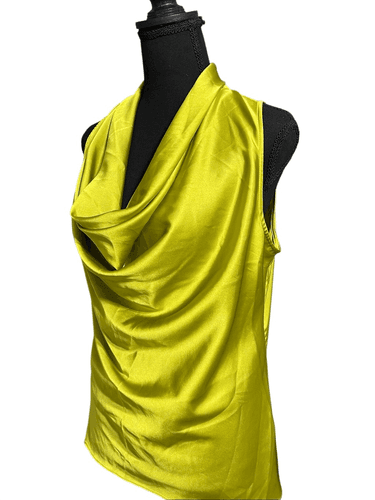 Boston Proper Women’s Marilyn Cowl-Neck Lime Sleeveless Blouse size 10 - Thumbnail 2