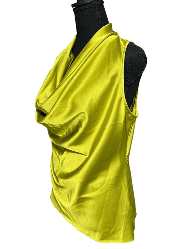 Boston Proper Women’s Marilyn Cowl-Neck Lime Sleeveless Blouse size 10 - Thumbnail 4