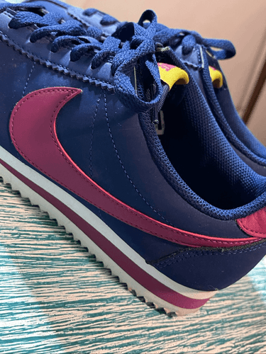 Nike Women’s Classic Nike Cortez Leather Blue Void True Berry Sneakers/Shoes - Thumbnail 4