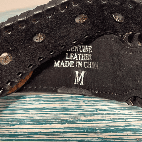 Praying Cowboy Vintage 2-Toned Hand-tooled Large Buckle Men’s Western/Cowboy Bel - Thumbnail 8