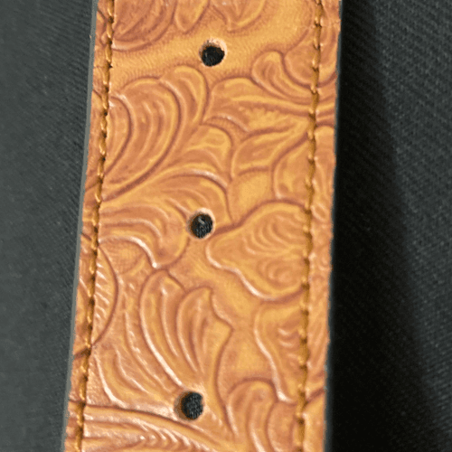 Praying Cowboy Vintage 2-Toned Hand-tooled Large Buckle Men’s Western/Cowboy Bel - Thumbnail 13