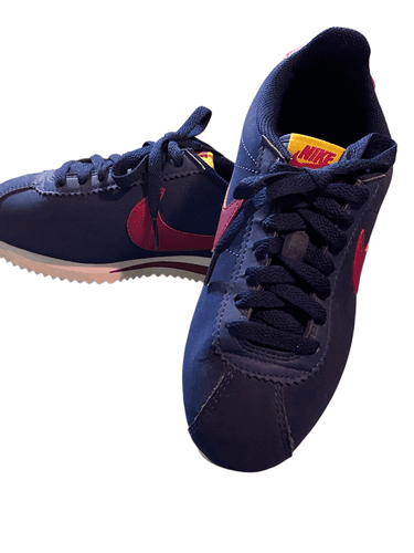 Nike Women’s Classic Nike Cortez Leather Blue Void True Berry Sneakers/Shoes - Thumbnail 8