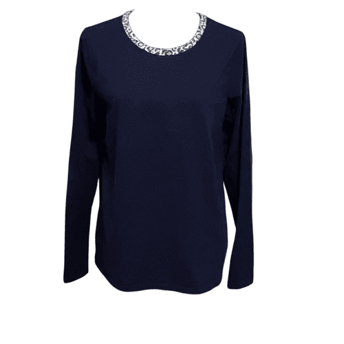 Lands’ End Women’s 3 Pack L/S Sleeper Tops - Thumbnail 2