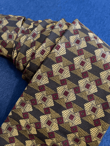 Vintage Robert Talbott Nordstrom Men’s Geometric Style Silk Tie - Thumbnail 4