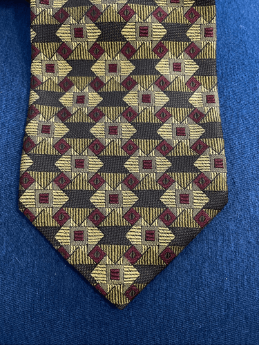 Vintage Robert Talbott Nordstrom Men’s Geometric Style Silk Tie - Thumbnail 3