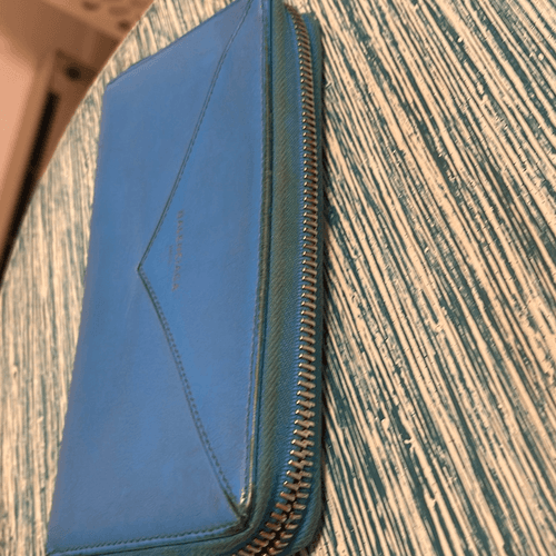 Balenciaga Papier Continental Lagoon Blue Wallet With Authenticity Included - Thumbnail 12