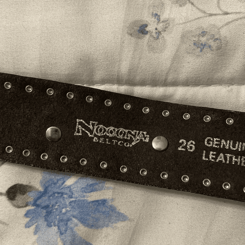 Nocona Women’s Jewel Studded Hearts/Crosses Leather/Silver Western Cowgirl Belt - Thumbnail 4
