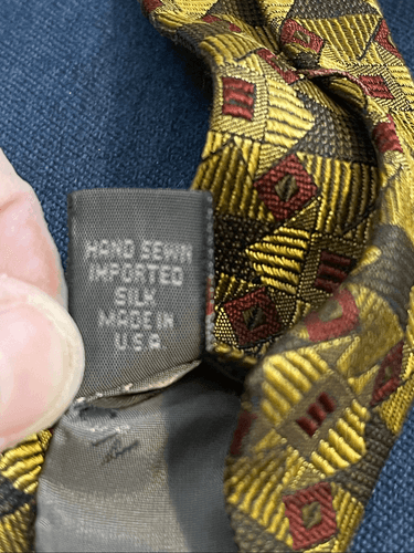 Vintage Robert Talbott Nordstrom Men’s Geometric Style Silk Tie - Thumbnail 7