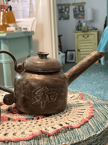 Yixing Zisha Wood Fired Clay Tea Pot w/Sugar Bowl and Cup - Thumbnail 6
