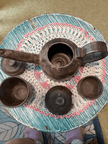 Yixing Zisha Wood Fired Clay Tea Pot w/Sugar Bowl and Cup - Thumbnail 9