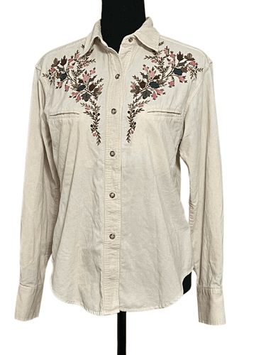 Cambridge Country Store Dry Goods Co Corduroy Button Snap Embroidered Western/Co - Image 1