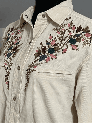 Cambridge Country Store Dry Goods Co Corduroy Button Snap Embroidered Western/Co - Thumbnail 6