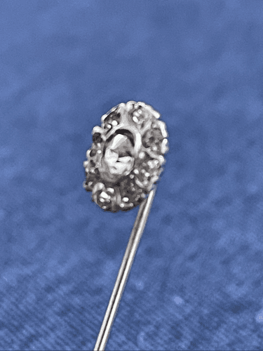 Vintage Victorian Silver and Faux Diamond Hat Pin - Thumbnail 2