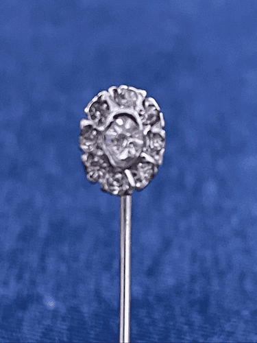 Vintage Victorian Silver and Faux Diamond Hat Pin - Image 1
