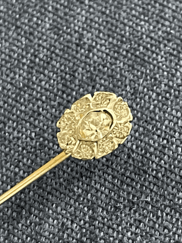 Vintage Victorian Silver and Faux Diamond Hat Pin - Thumbnail 8