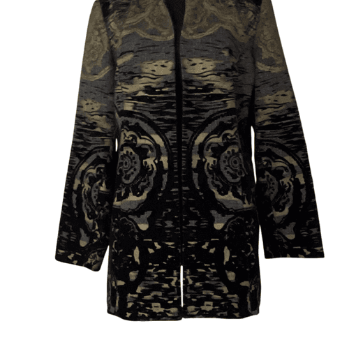 Chicos Women’s Mid Length Riders Style Flocked Jacket/Coat - Thumbnail 3