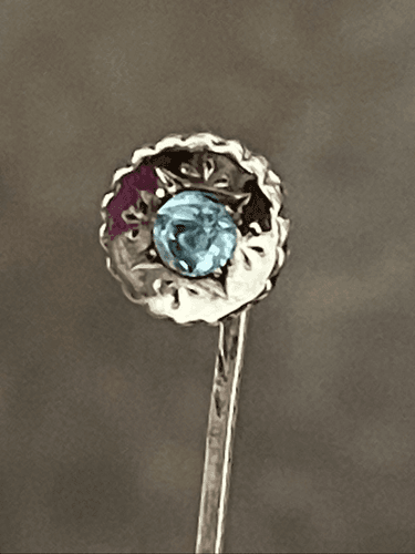 Vintage Victorian Copper and Moissanite Hat Pin - Thumbnail 3