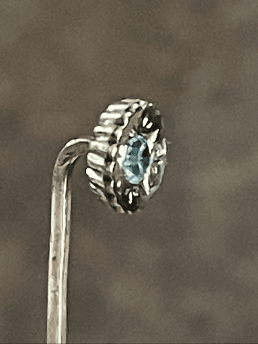 Vintage Victorian Copper and Moissanite Hat Pin - Thumbnail 4