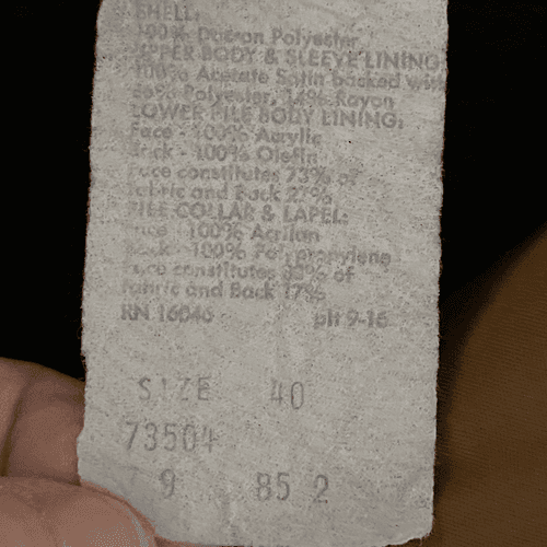 Sears Best Vintage Polyester Twill Faux Fur Body Lined Men’s Overcoat - Thumbnail 8