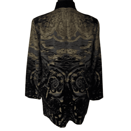 Chicos Women’s Mid Length Riders Style Flocked Jacket/Coat - Thumbnail 8