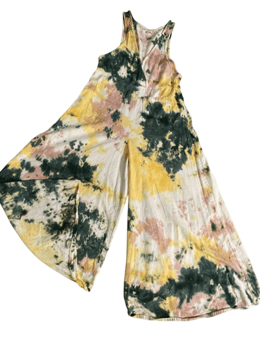 Earthbound Trading Co Women’s Tie Dye Bohemian Style Overalls size Small - Image 1