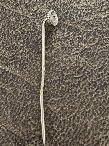 Vintage Victorian Copper and Moissanite Hat Pin - Thumbnail 7