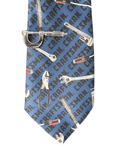 VTG Ralph Marlin Craftsman Tie With Matching Craftsman Tie Clip - Image 1