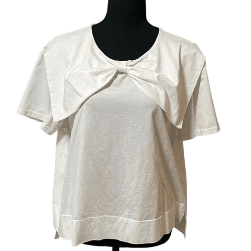 Edward Achour Paris Women’s S/S Bowtie Blouse/Top - Thumbnail 2