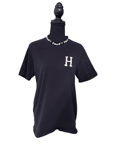 HUF Worldwide Young Men’s S/S Embroidered T-Shirt size Large - Image 1