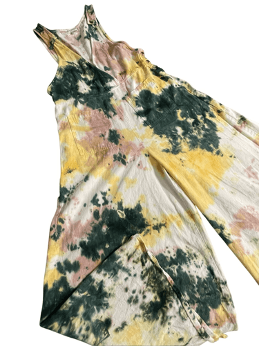 Earthbound Trading Co Women’s Tie Dye Bohemian Style Overalls size Small - Thumbnail 2