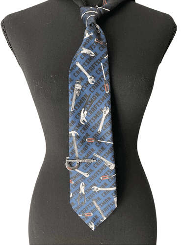 VTG Ralph Marlin Craftsman Tie With Matching Craftsman Tie Clip - Thumbnail 6