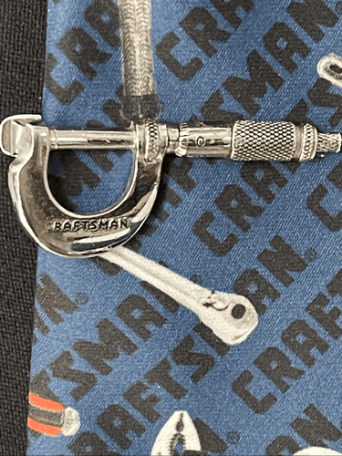 VTG Ralph Marlin Craftsman Tie With Matching Craftsman Tie Clip - Thumbnail 2