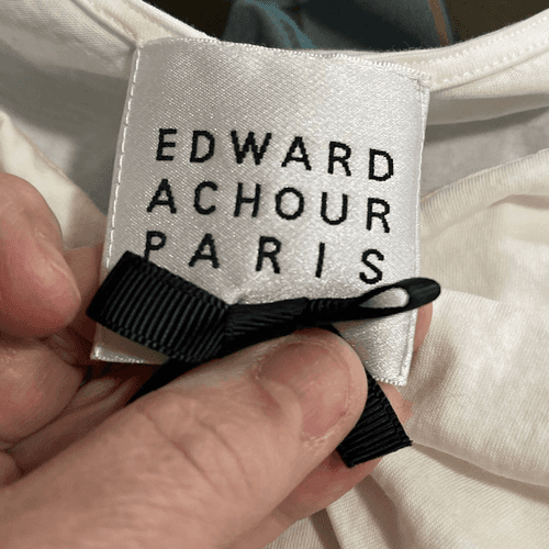 Edward Achour Paris Women’s S/S Bowtie Blouse/Top - Thumbnail 8