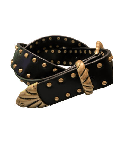 Good American Vegan Wide Studded Belt size S/M - Thumbnail 3