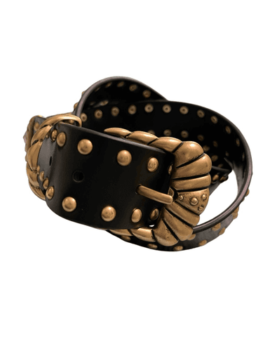 Good American Vegan Wide Studded Belt size S/M - Thumbnail 2